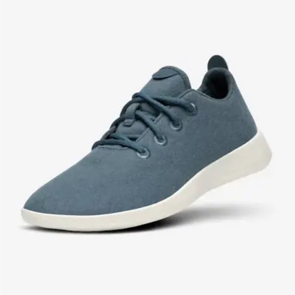 Allbirds Womens All Wool Runner WR Pebble Teal (White Sole) 
Sz 6 blue